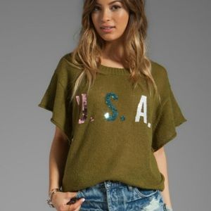 Wildfox Team USA Sequin Sweater